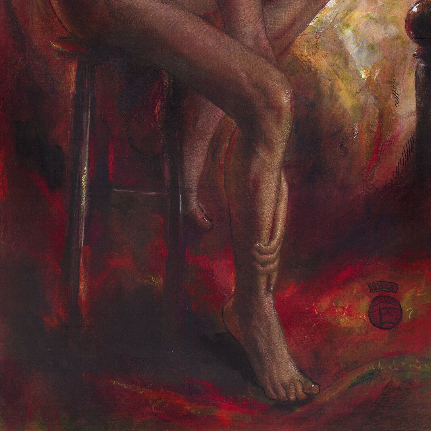 "A Room of His Own" | Original Work on Paper | Free Shipping Worldwide