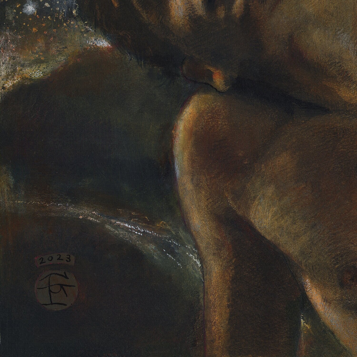"The Boy Who Wondered Why" Original Mixed-Media Work on Paper | Free Shipping Worldwide