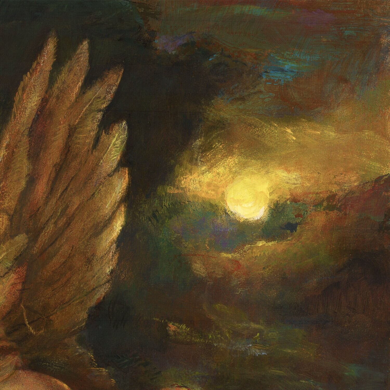 "Icarus Fallen" Original Painting on Panel | Free Shipping Worldwide