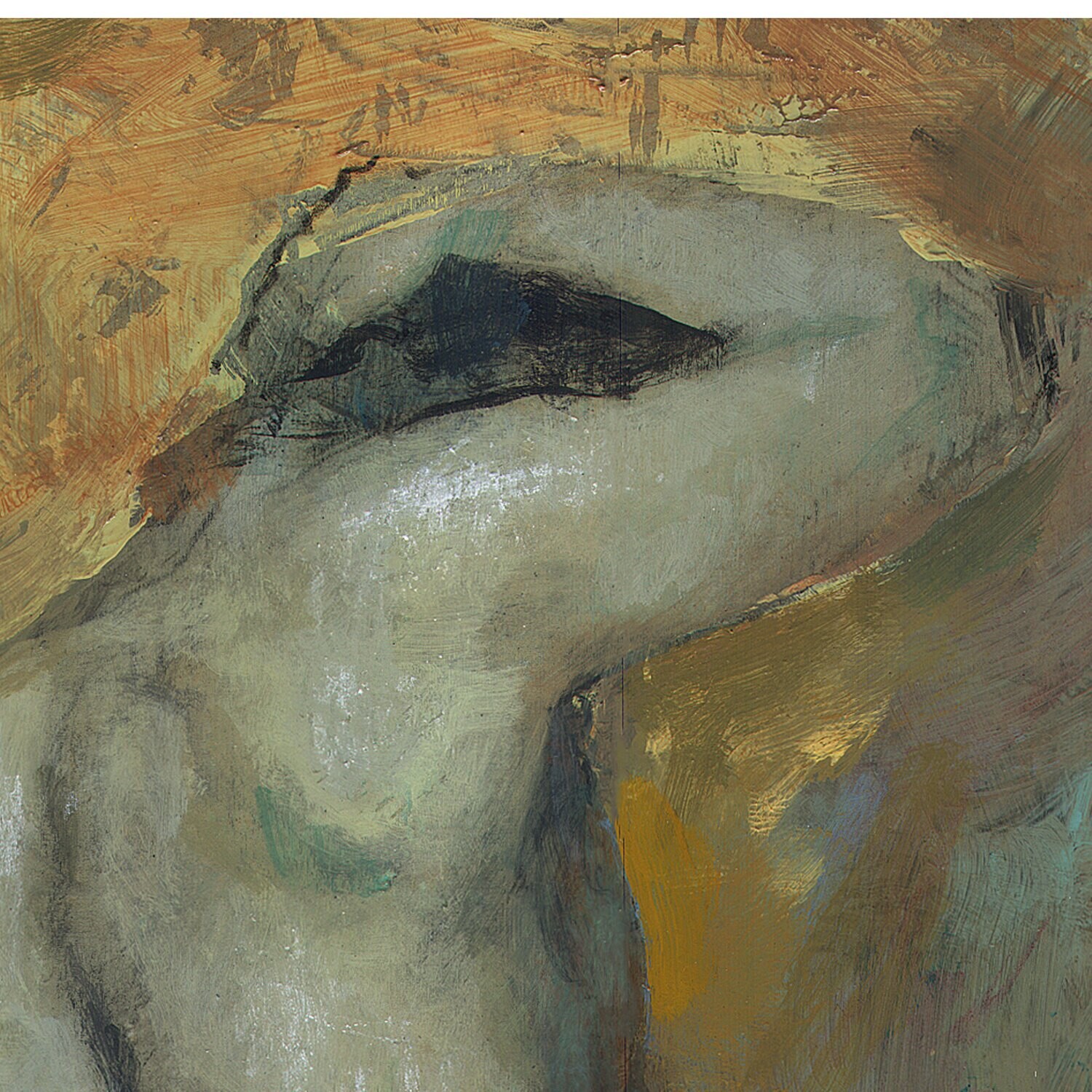 "Blue Nude" Original Painting on Panel | Free Shipping Worldwide