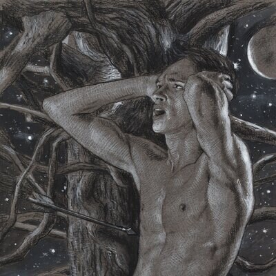 "The Scream (Twilight in the Twenty-Twenties)" | Original Grisaille Work on Paper | Free Shipping Worldwide