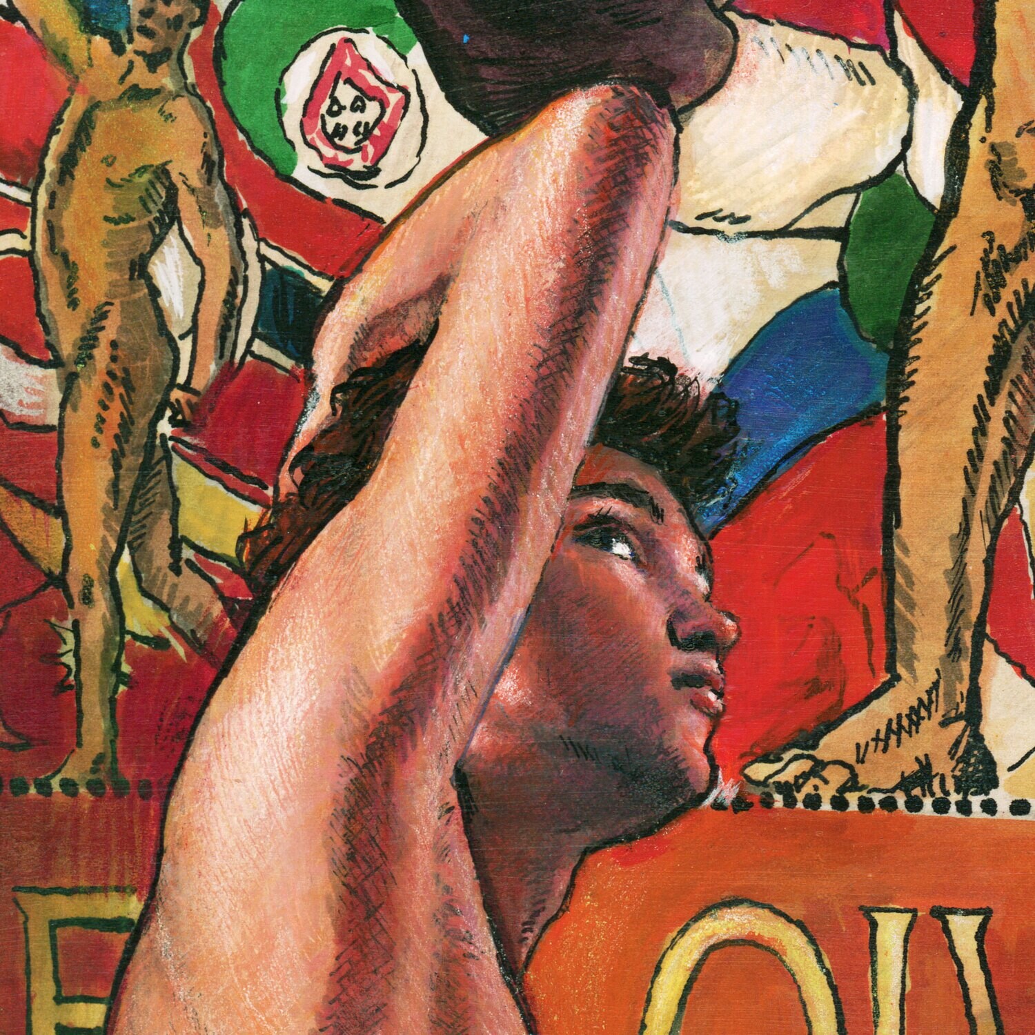 "The Dreamer" Original Mixed-Media Work on Paper | Free Shipping Worldwide