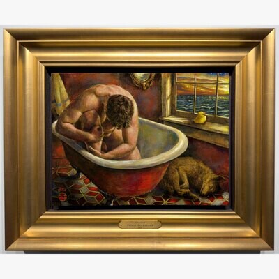 &quot;Emptied&quot; Original Framed Painting on Panel | Free Shipping Worldwide