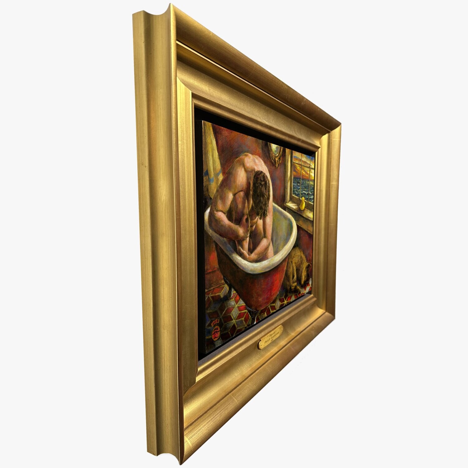 "Emptied" Original Framed Painting on Panel | Free Shipping Worldwide