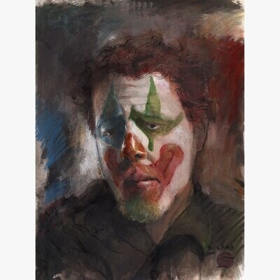 &quot;Self-Portrait Crawling Toward the Finish Line in 2023&quot; Original Work on Paper | Free Shipping Worldwide