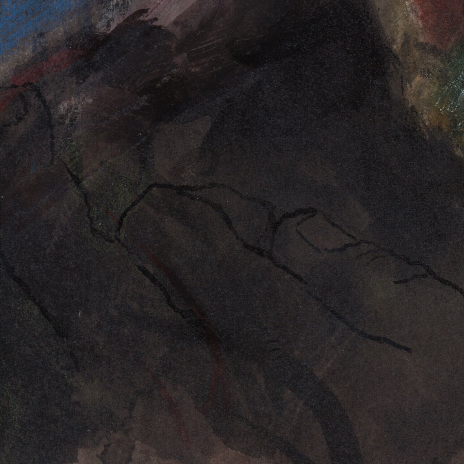 "Self-Portrait Crawling Toward the Finish Line in 2023" Original Work on Paper | Free Shipping Worldwide