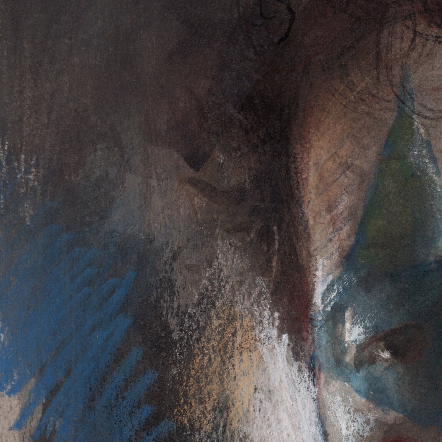 "Self-Portrait Crawling Toward the Finish Line in 2023" Original Work on Paper | Free Shipping Worldwide