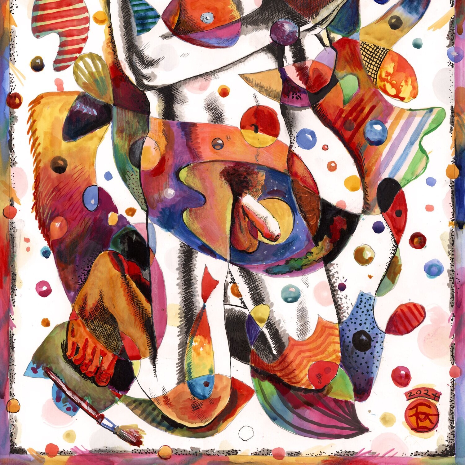 "Underwater" Original Watercolor | Free Shipping Worldwide