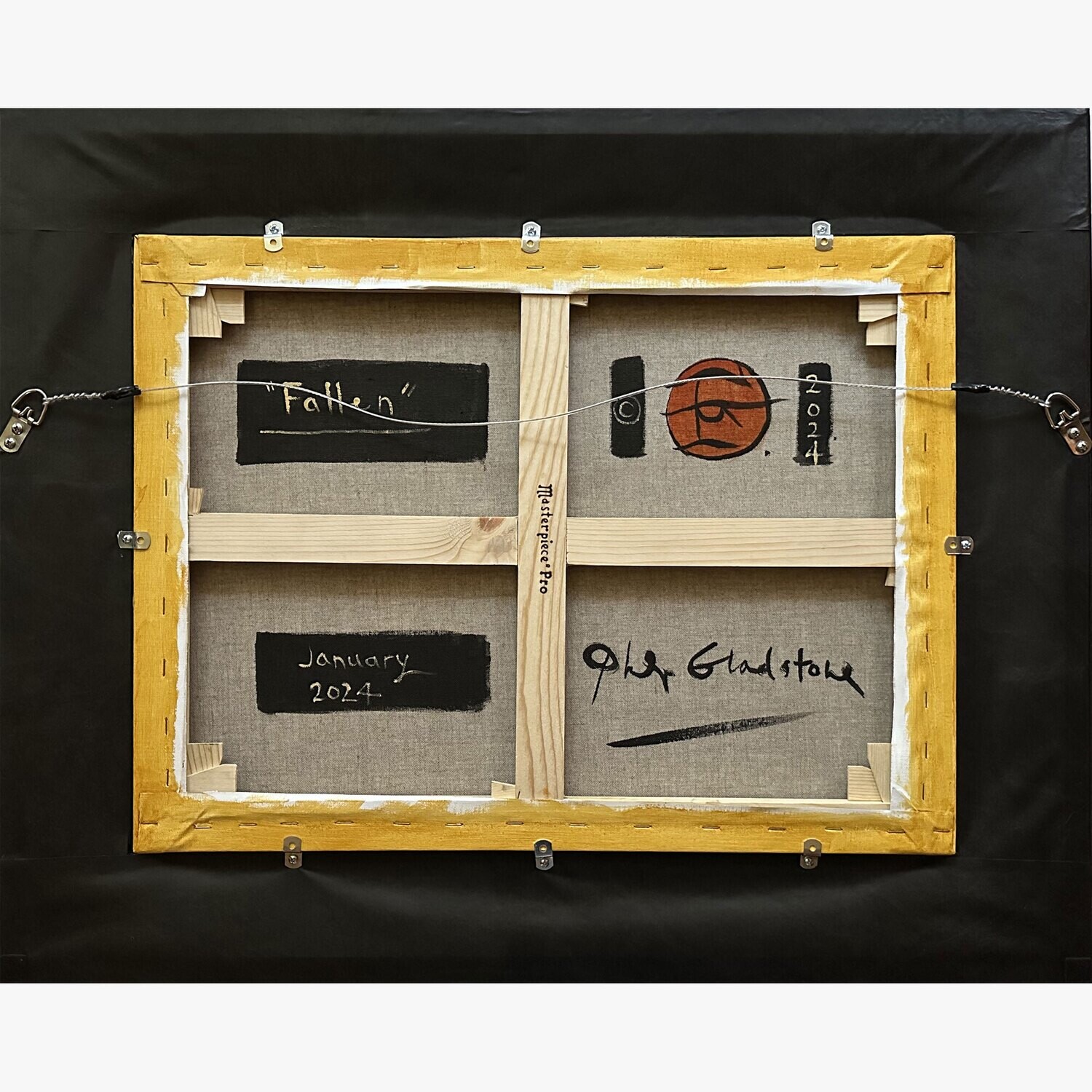 "Fallen" Original Painting with Artist's Integral Frame | Free Shipping Worldwide