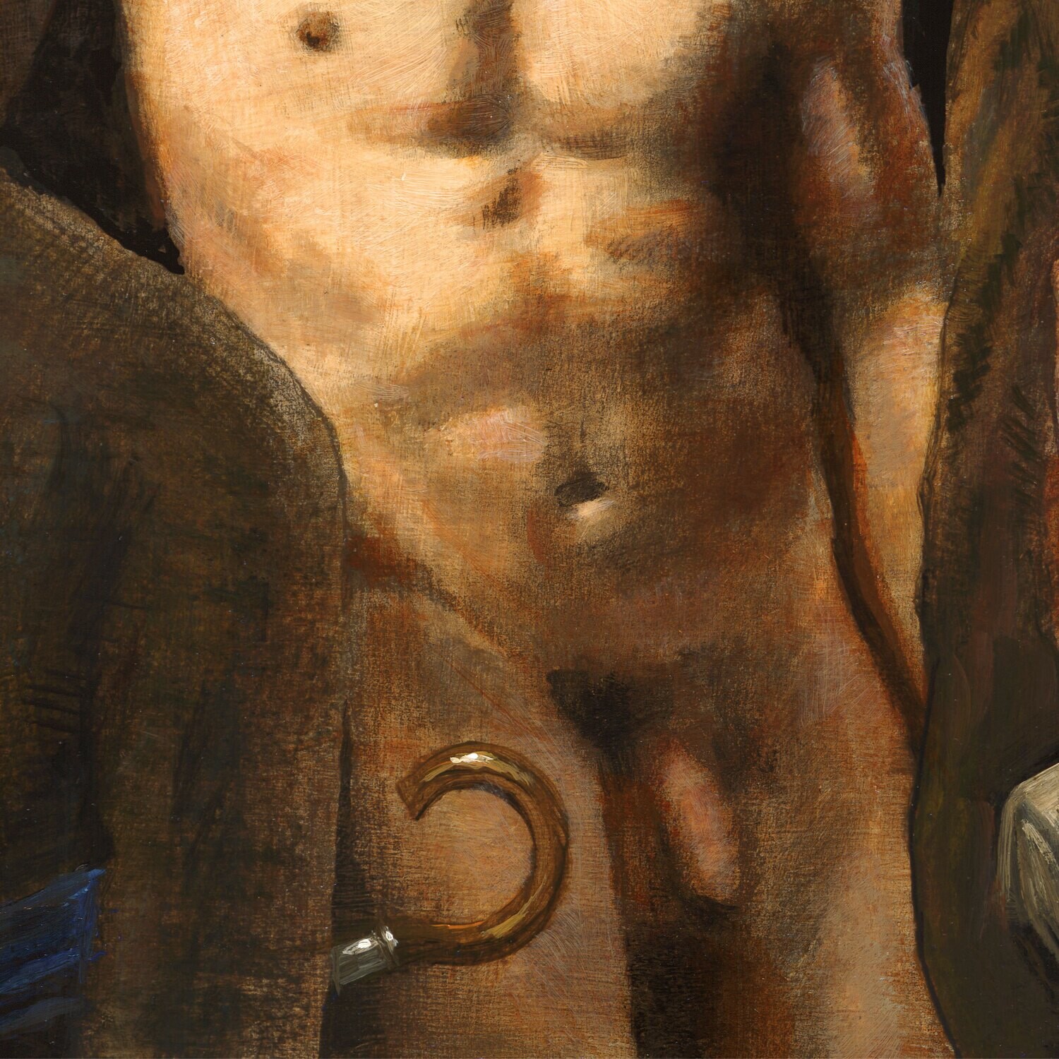 "Interview in the Locker Room" Original Painting on Panel | Free Shipping Worldwide