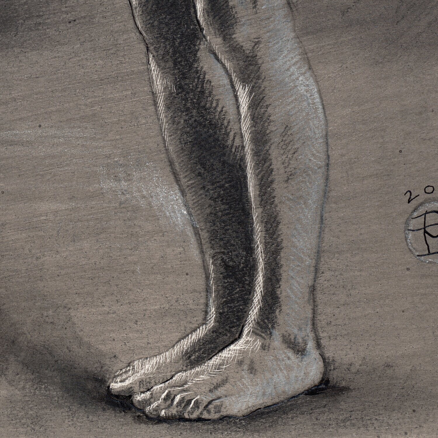 "The Ponderer" | Original Grisaille Work on Paper | Free Shipping Worldwide