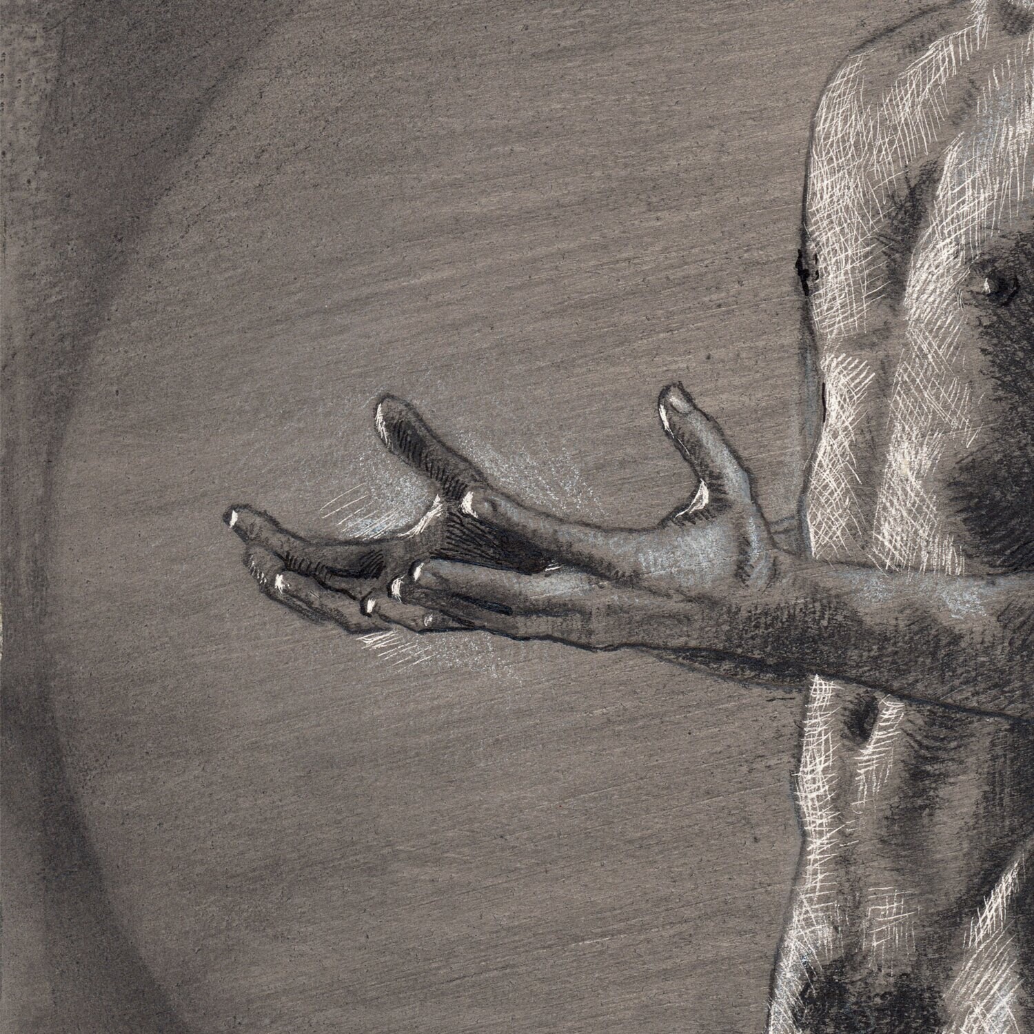 "The Ponderer" | Original Grisaille Work on Paper | Free Shipping Worldwide