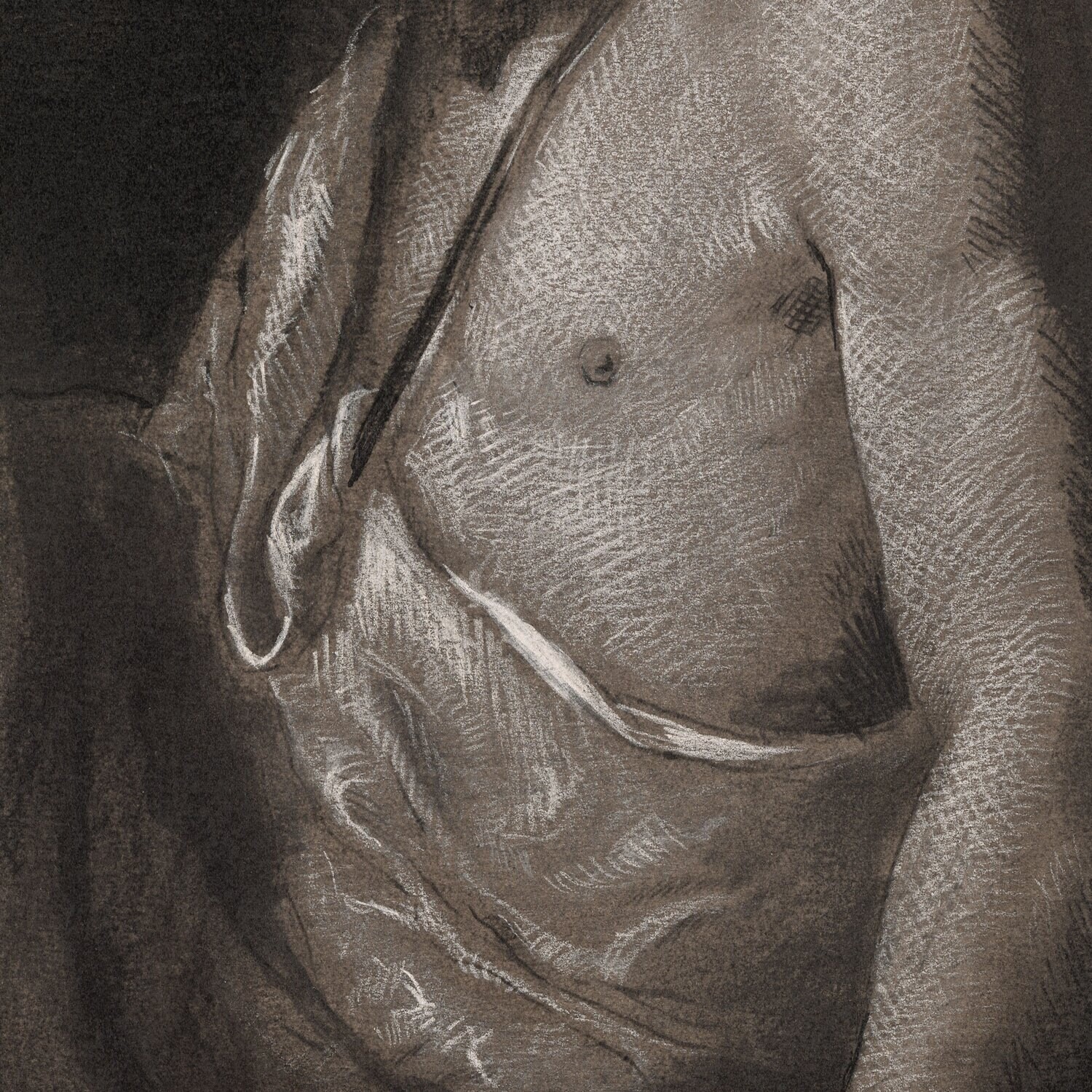 Untitled (Study After Ducamps) | Original Grisaille Work on Paper | Free Shipping Worldwide
