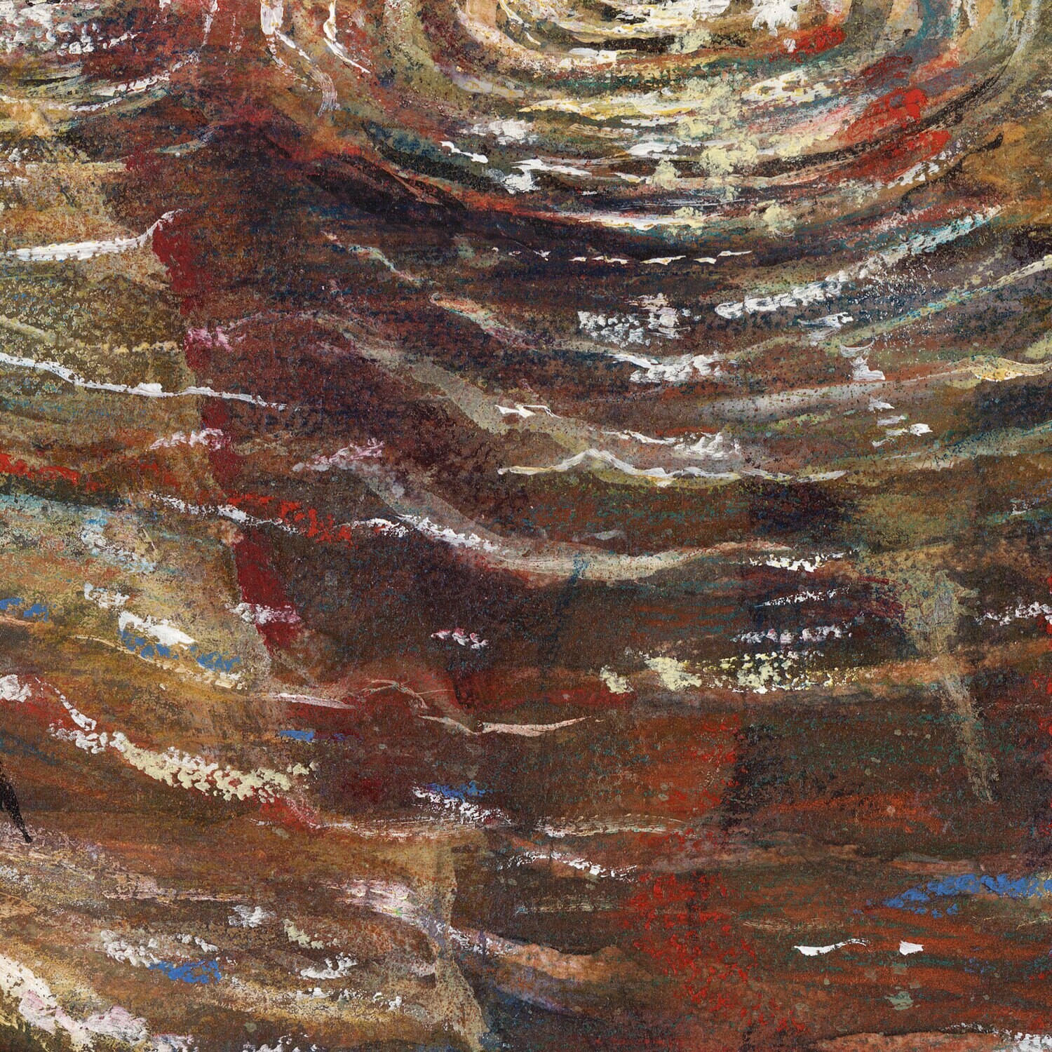 "Narcissus" Original Mixed-Media Work with Oil Pastel