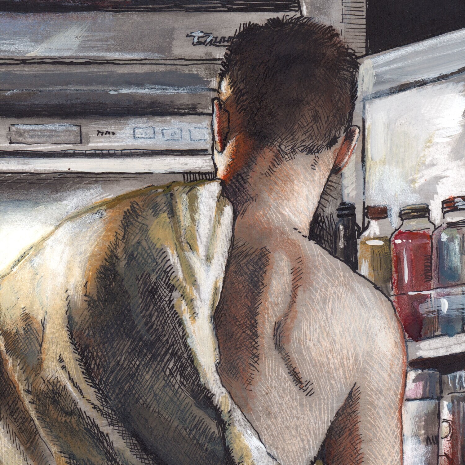 "Midnight" | Original Work on Paper | Free Shipping Worldwide