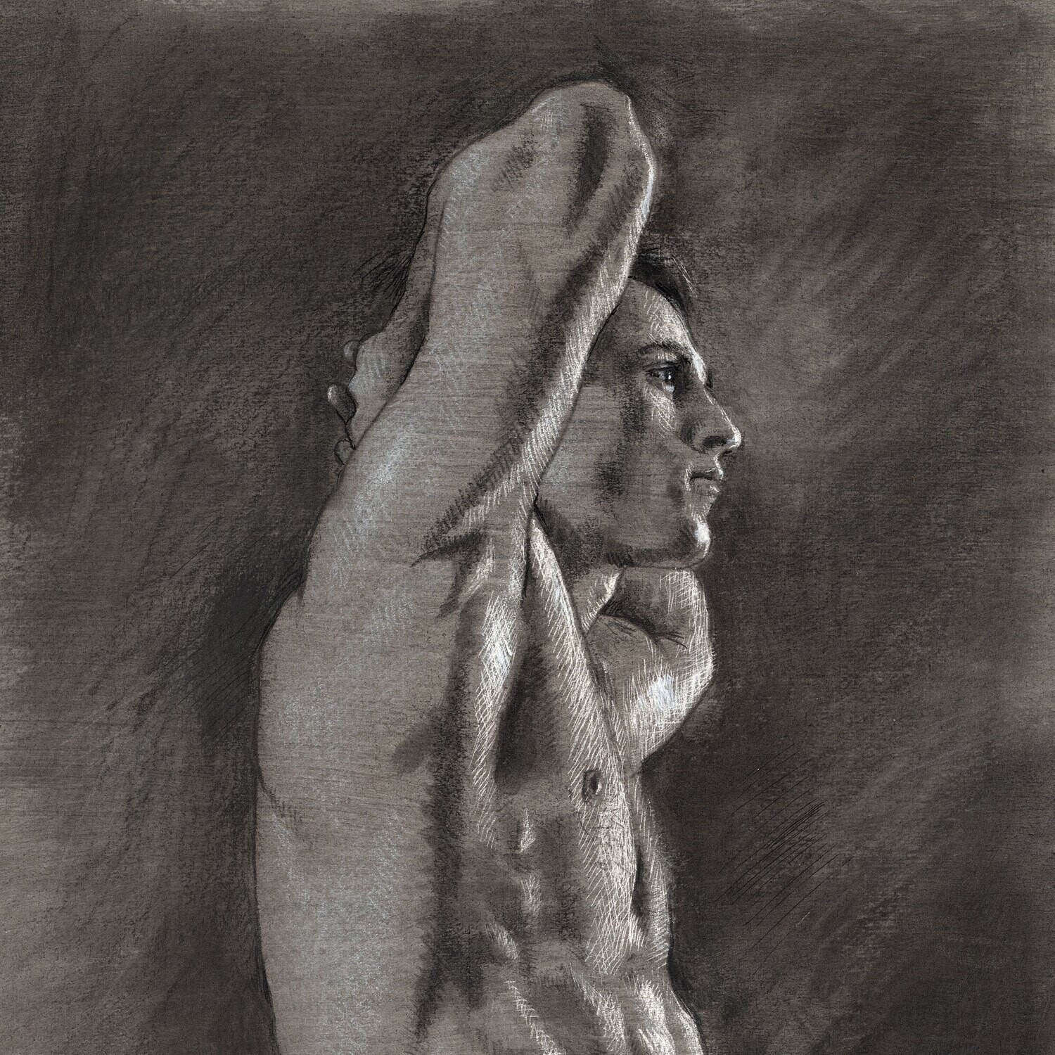 "First Light" | Original Grisaille Work on Paper | Free Shipping Worldwide