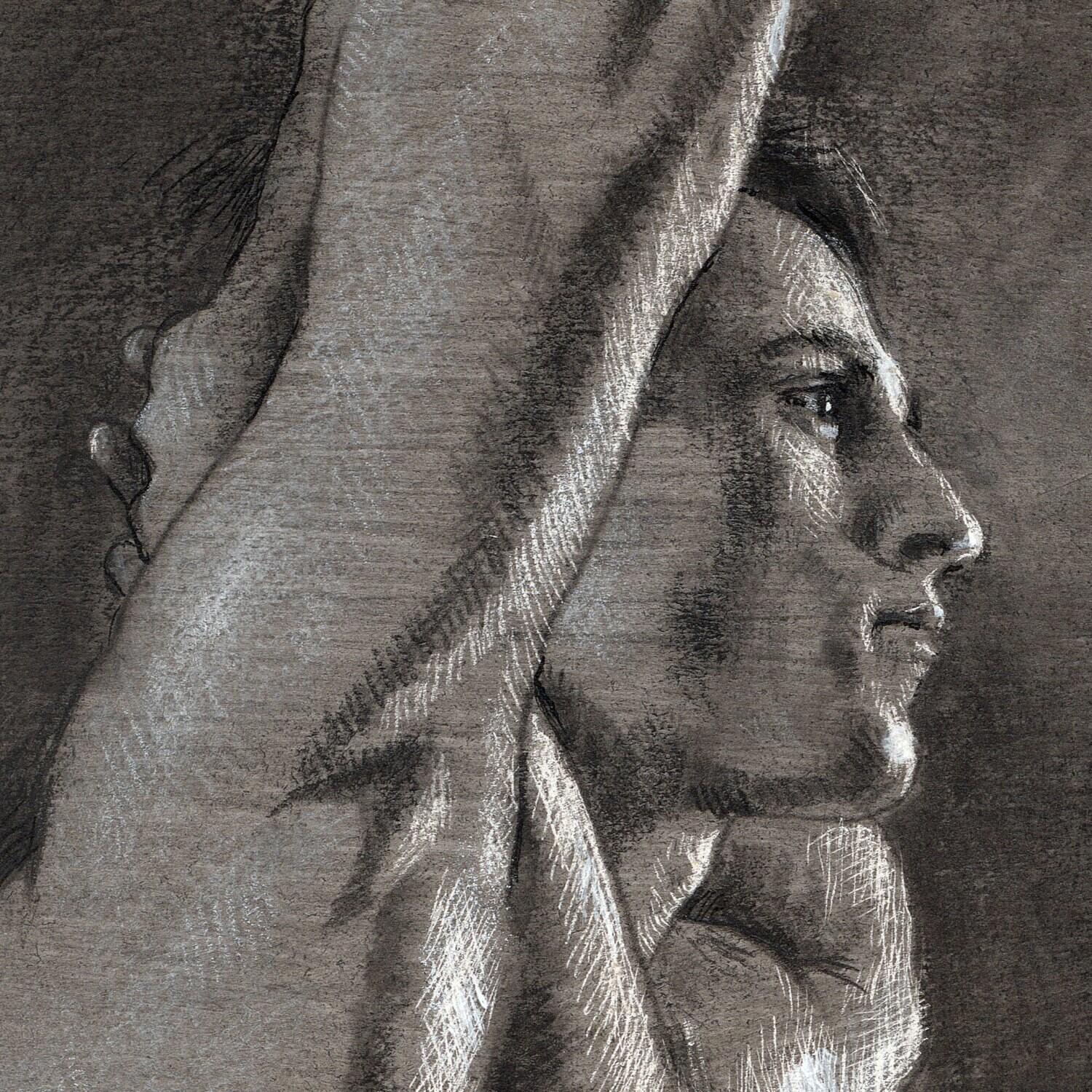 "First Light" | Original Grisaille Work on Paper | Free Shipping Worldwide
