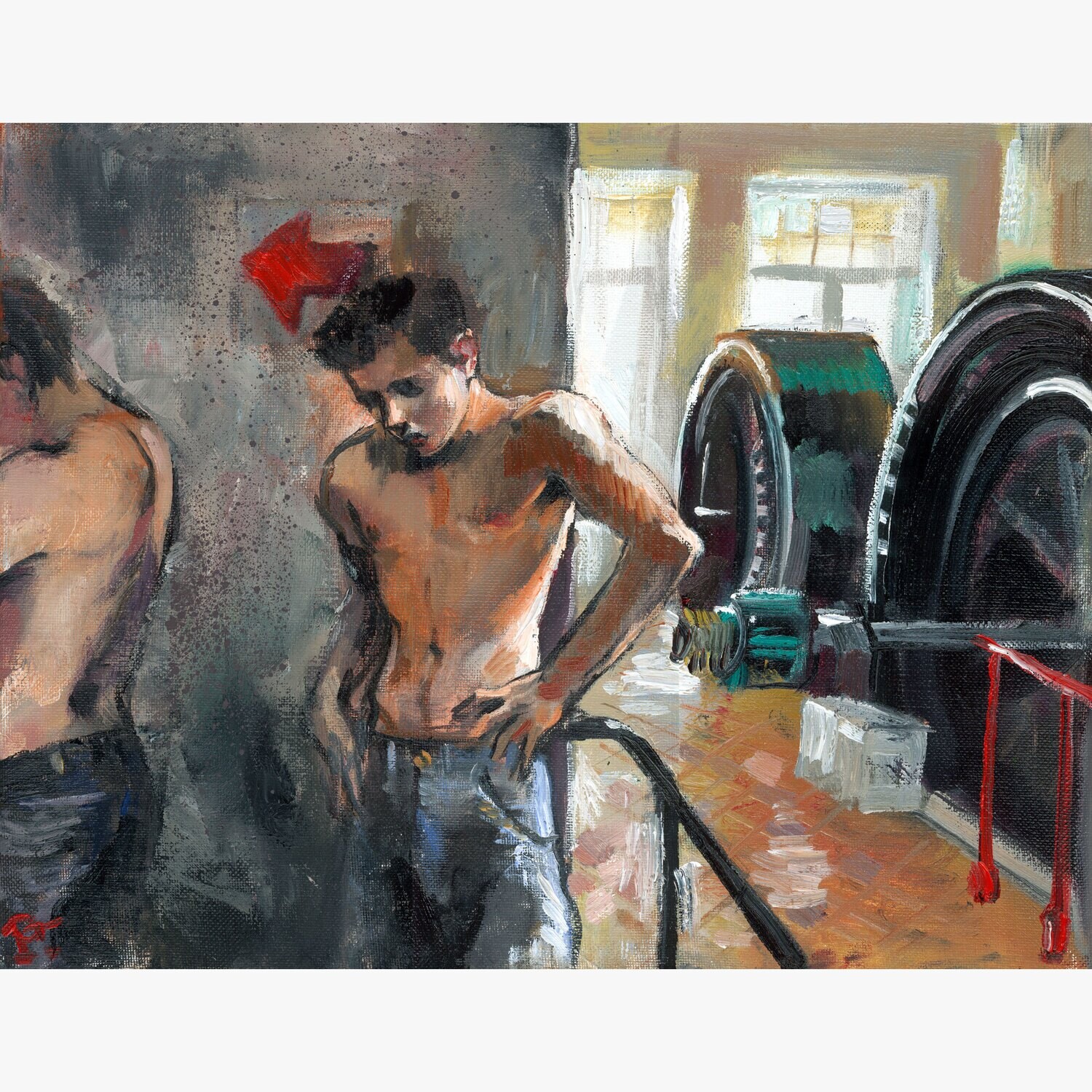 Early Work (2004) &quot;The Factory&quot;  Original Oil Painting on Canvas | Free Shipping Worldwide