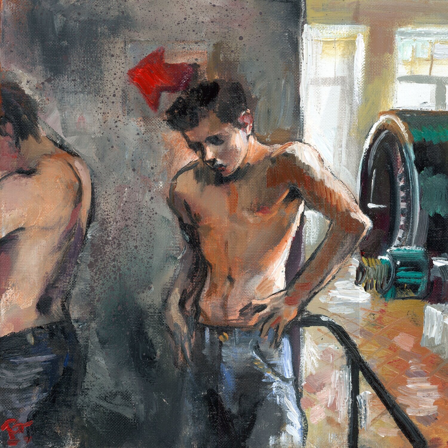 Early Work (2004) "The Factory"  Original Oil Painting on Canvas | Free Shipping Worldwide