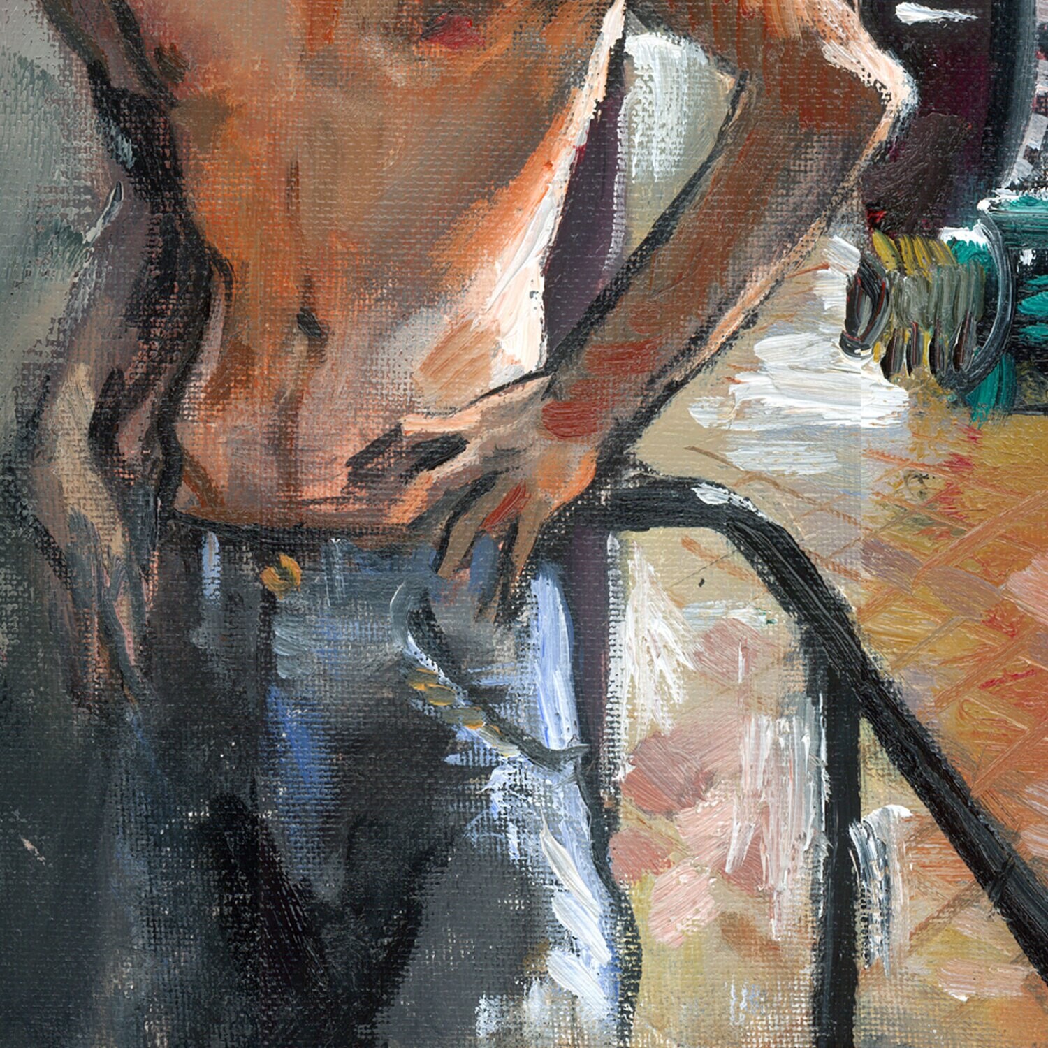 Early Work (2004) "The Factory"  Original Oil Painting on Canvas | Free Shipping Worldwide