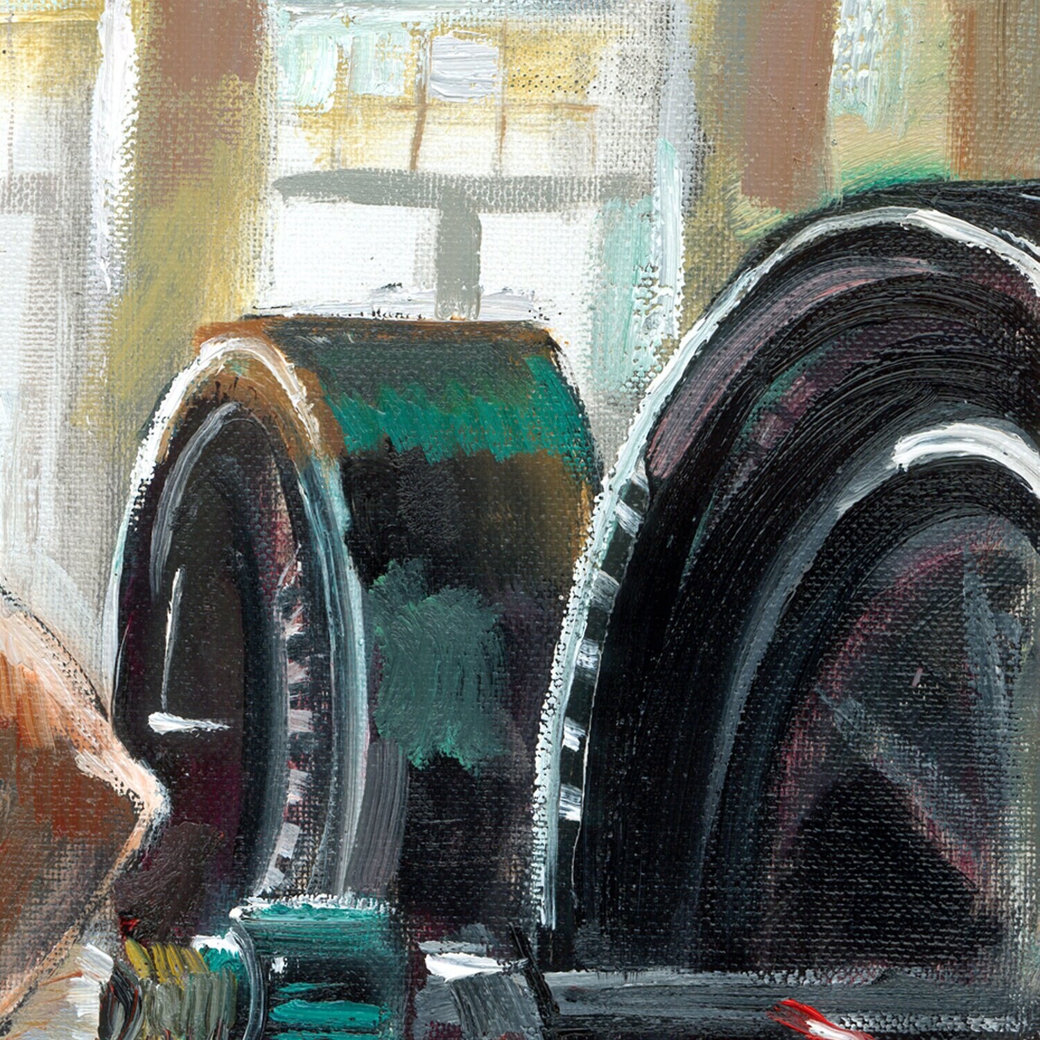 Early Work (2004) "The Factory"  Original Oil Painting on Canvas | Free Shipping Worldwide