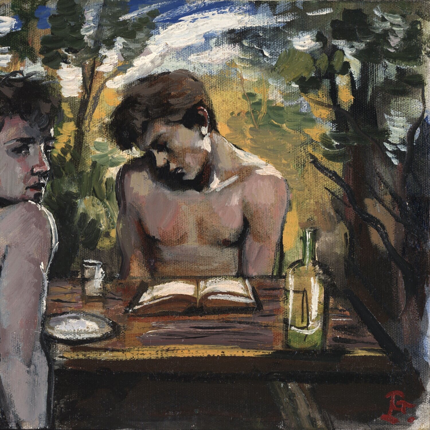 Early Work (2005) "Private Poet"  Original Oil Painting on Canvas | Free Shipping Worldwide