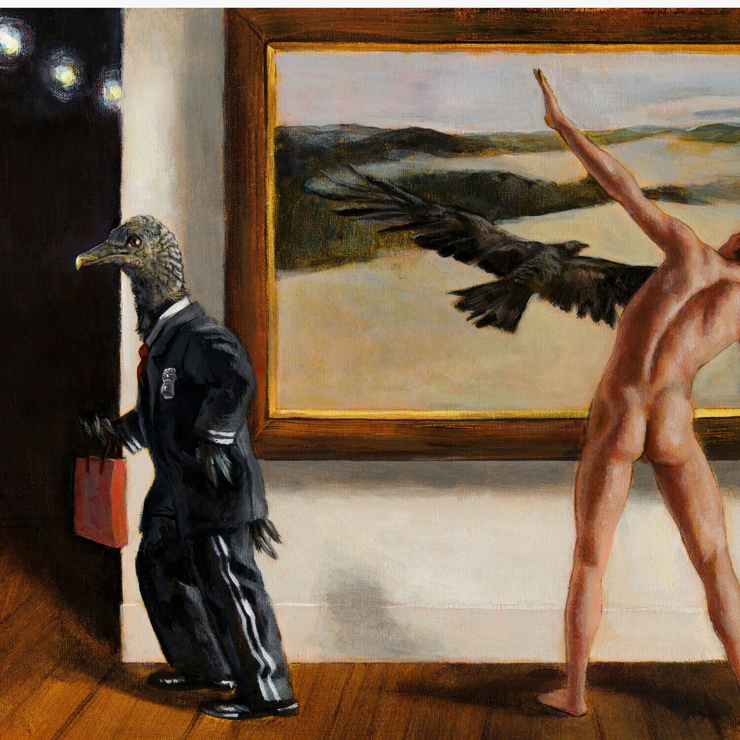 "Guarding Andy Wyeth" Original Painting on Canvas | Free Shipping Worldwide