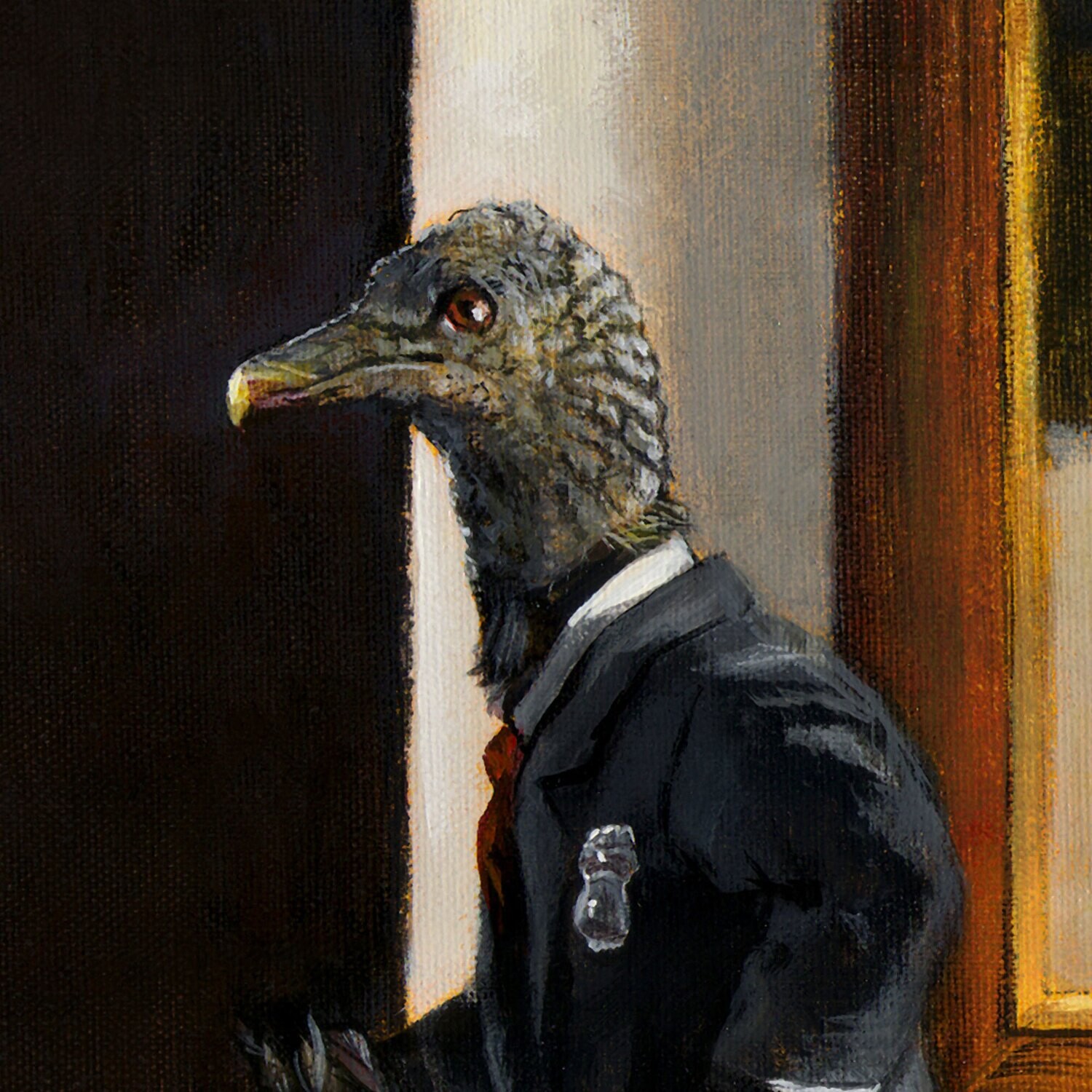 "Guarding Andy Wyeth" Original Painting on Canvas | Free Shipping Worldwide