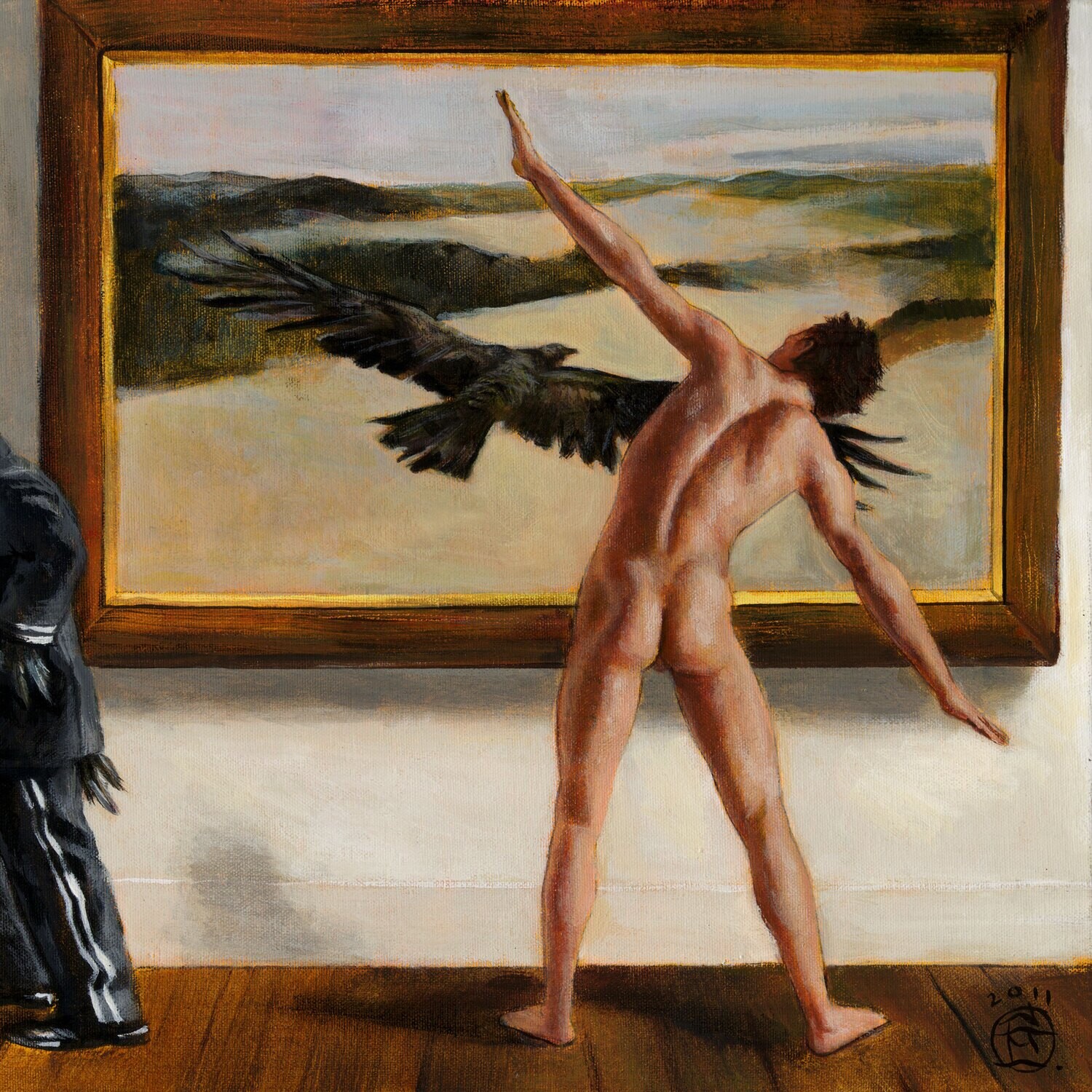 "Guarding Andy Wyeth" Original Painting on Canvas | Free Shipping Worldwide
