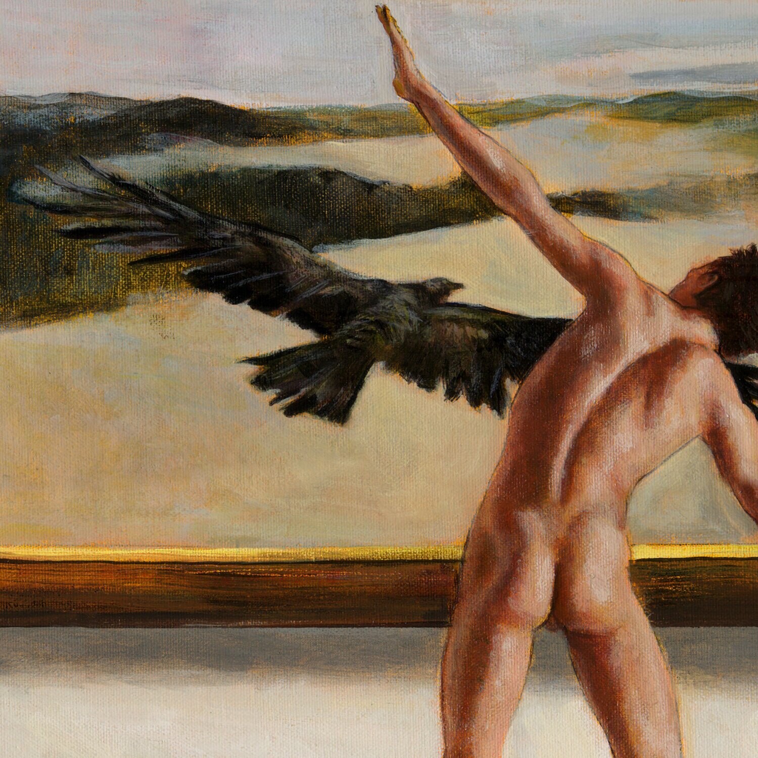 "Guarding Andy Wyeth" Original Painting on Canvas | Free Shipping Worldwide