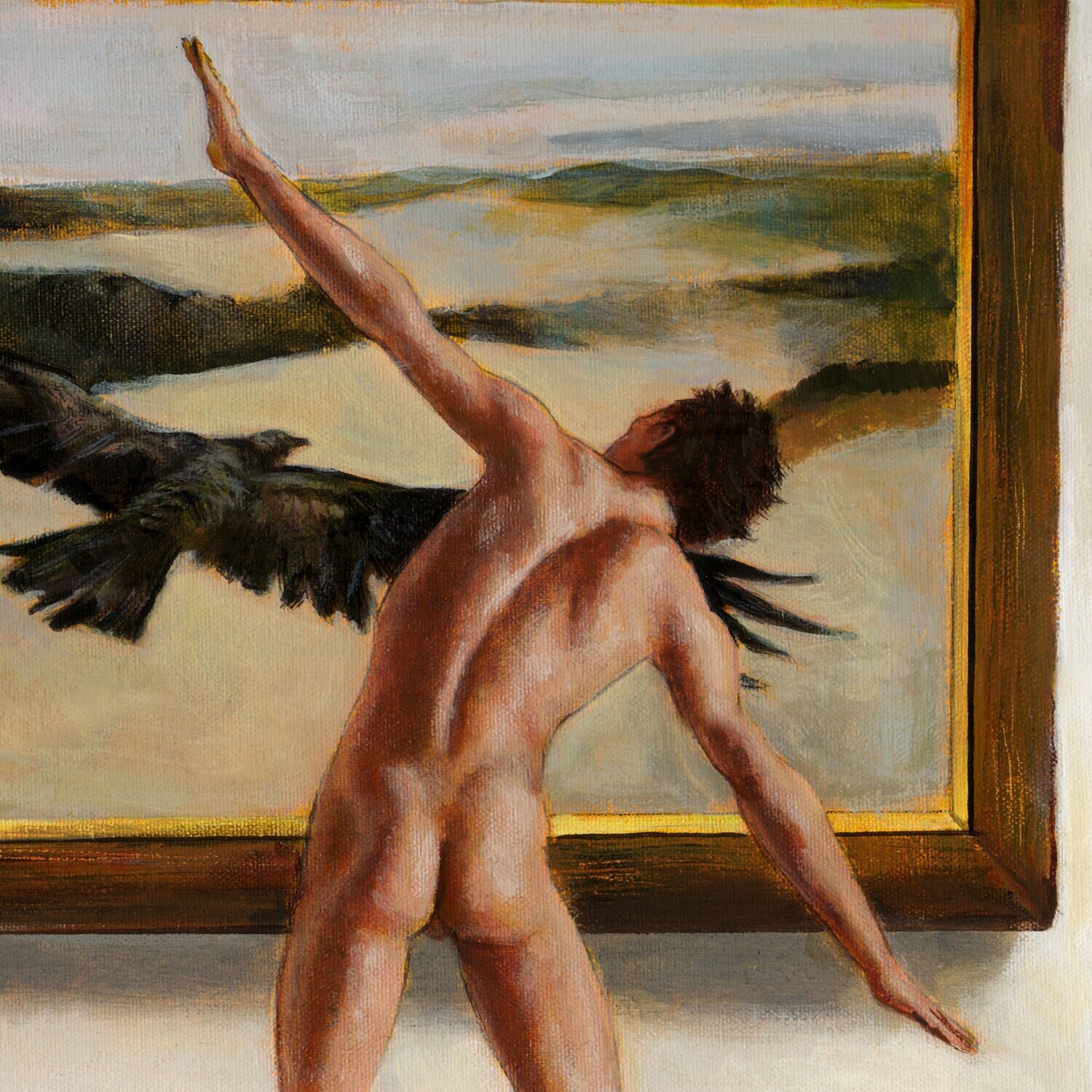 "Guarding Andy Wyeth" Original Painting on Canvas | Free Shipping Worldwide