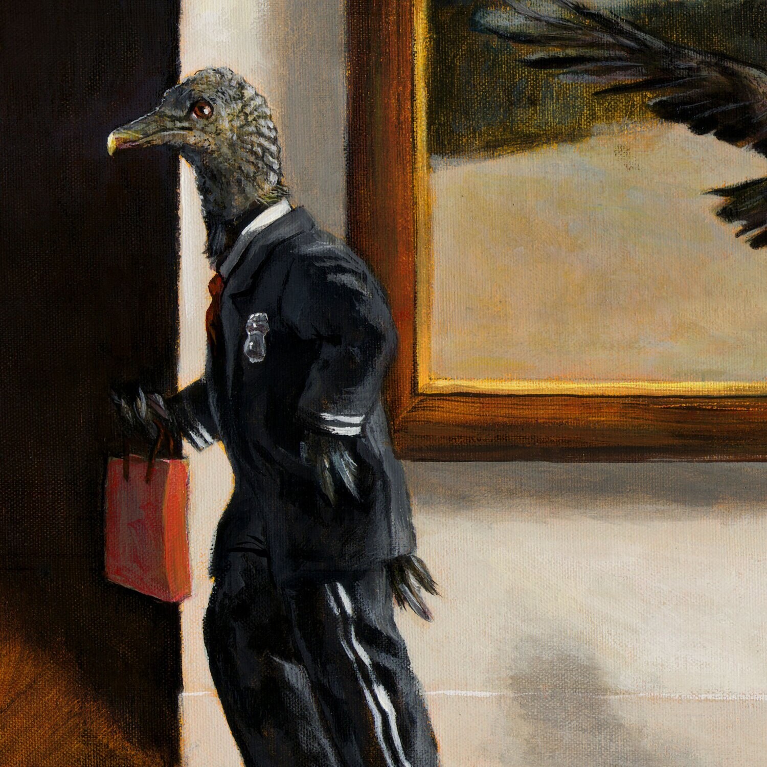 "Guarding Andy Wyeth" Original Painting on Canvas | Free Shipping Worldwide
