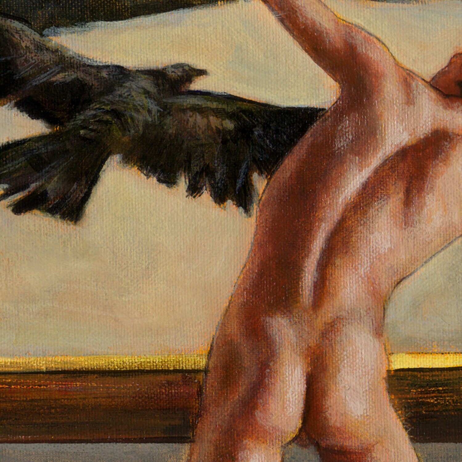"Guarding Andy Wyeth" Original Painting on Canvas | Free Shipping Worldwide