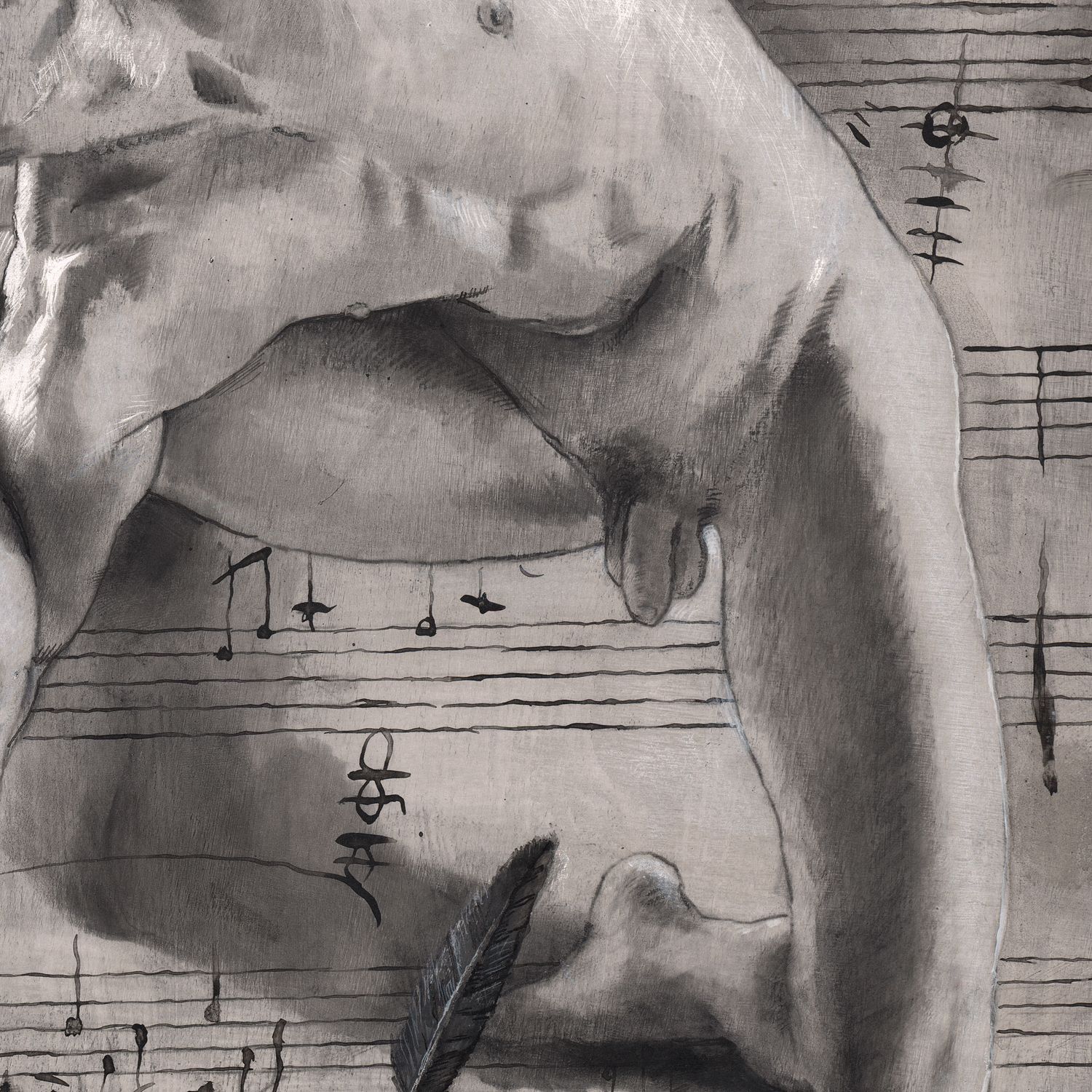 "Summoning a Starry Night" | Original Grisaille Work on Paper | Free Shipping Worldwide