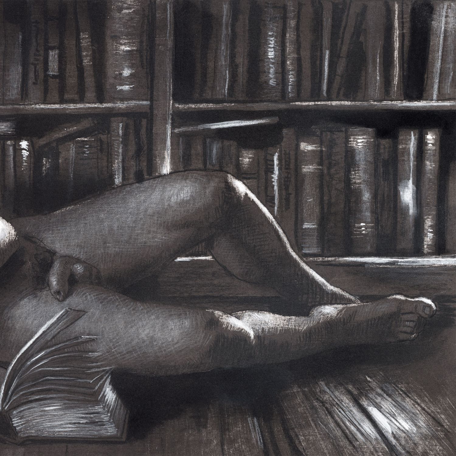 "Self-Taught" | Original Grisaille Work on Paper | Free Shipping Worldwide