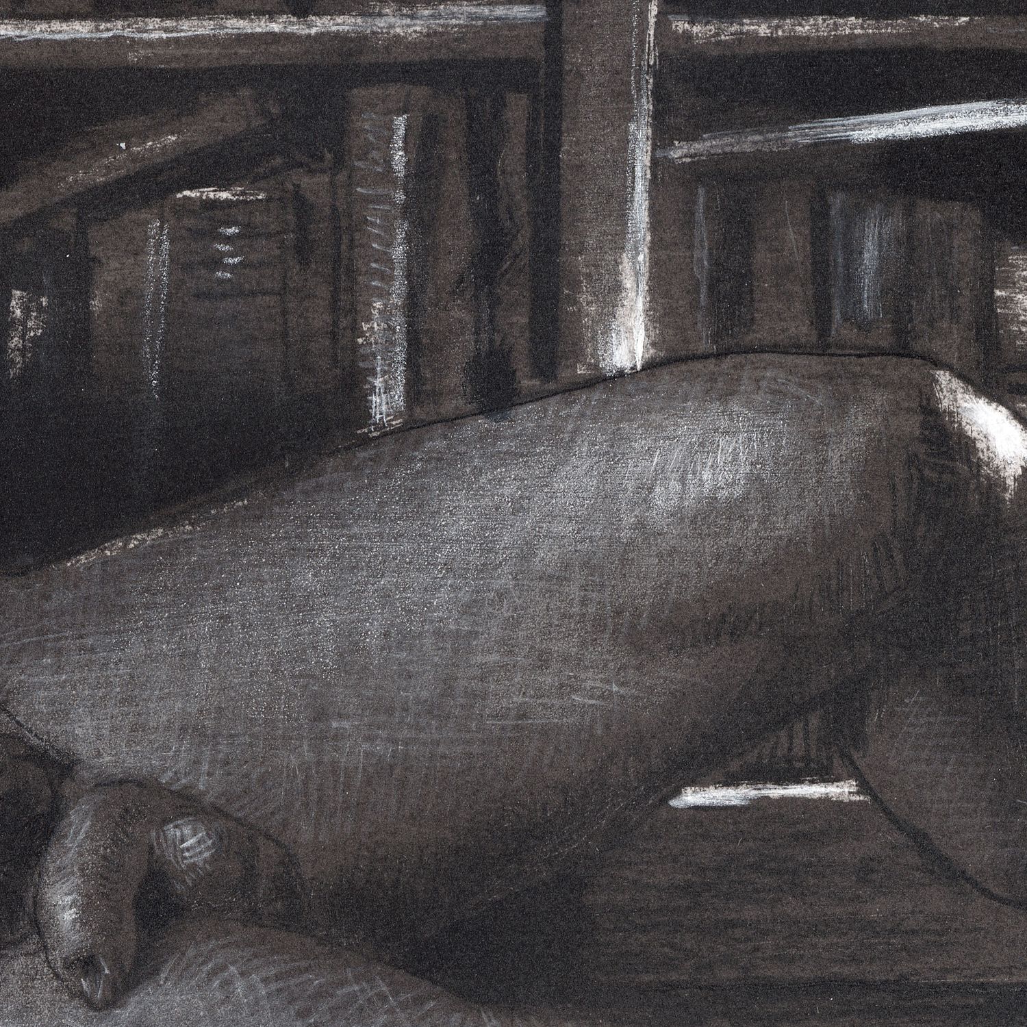"Self-Taught" | Original Grisaille Work on Paper | Free Shipping Worldwide