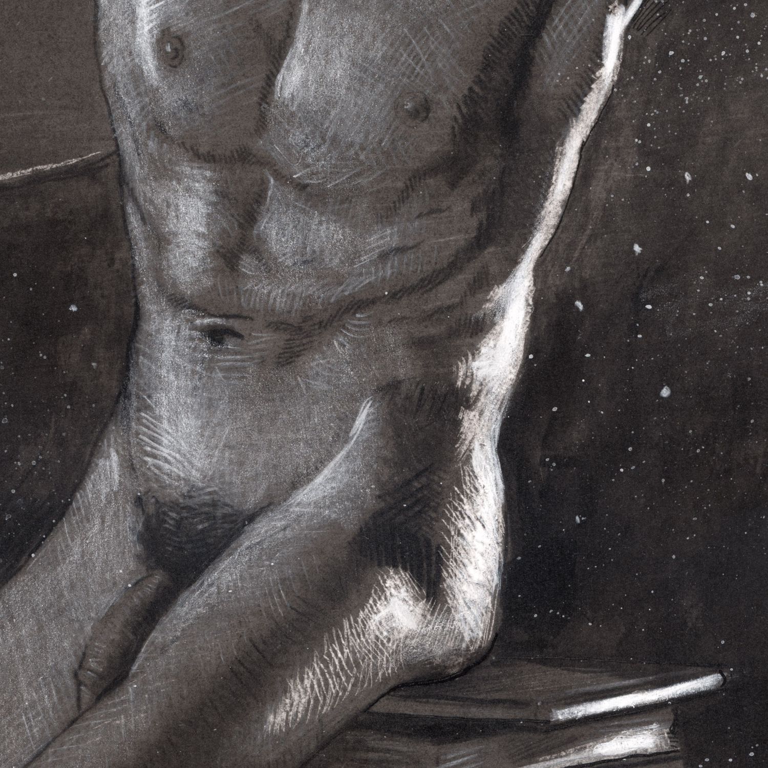 "Lost in Thought" | Original Grisaille Work on Paper | Free Shipping Worldwide