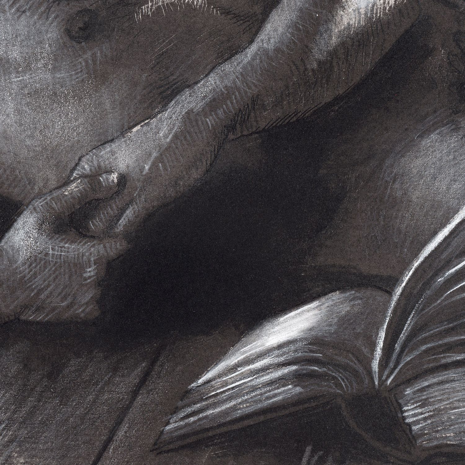 "Self-Taught" | Original Grisaille Work on Paper | Free Shipping Worldwide