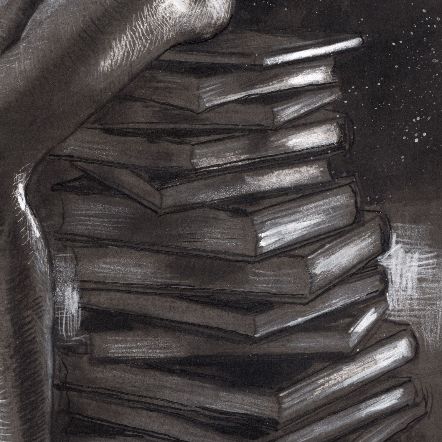 "Lost in Thought" | Original Grisaille Work on Paper | Free Shipping Worldwide