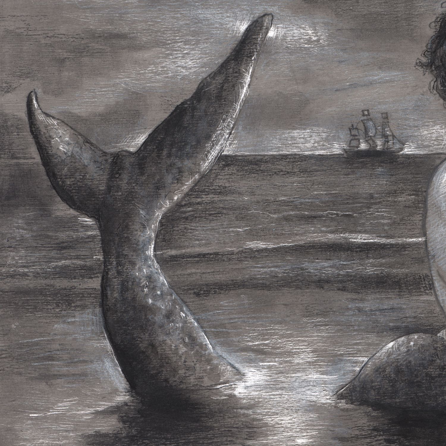 "The Wishing Place" | Original Grisaille Work on Paper | Free Shipping Worldwide