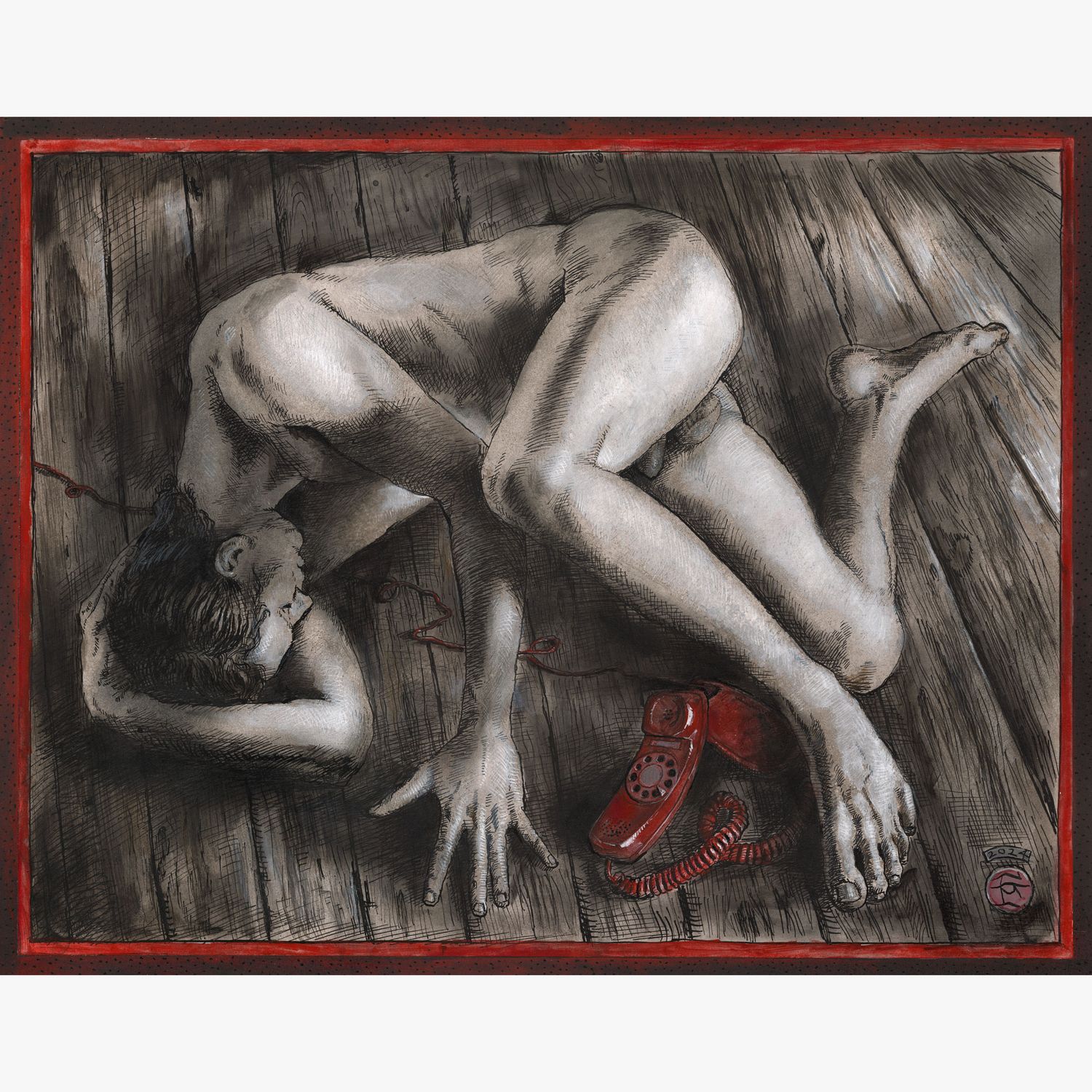 &quot;Disconnected&quot; | Original Work on Paper | Free Shipping Worldwide