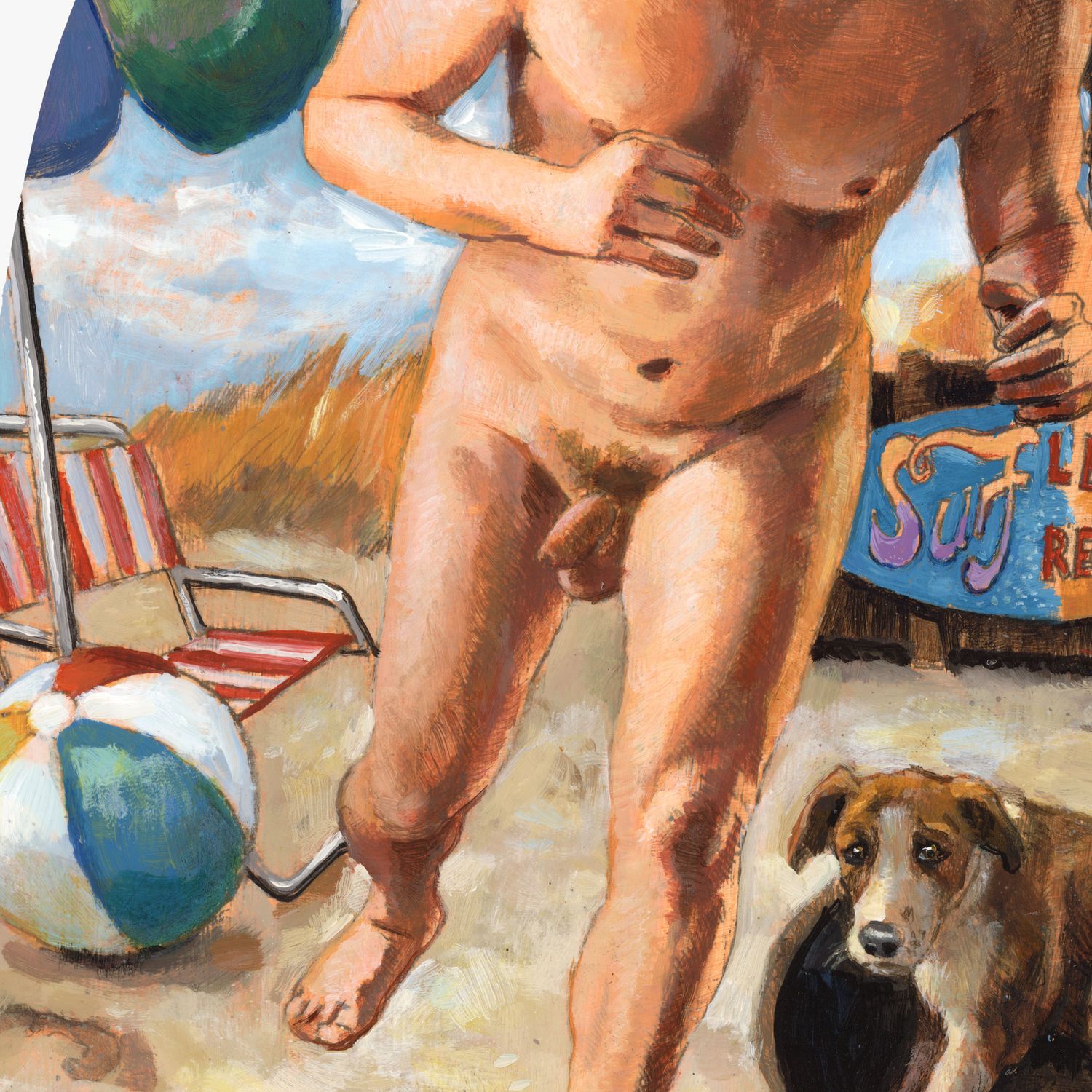 "Digging a Hole" Original Painting on Palette | Free Shipping Worldwide