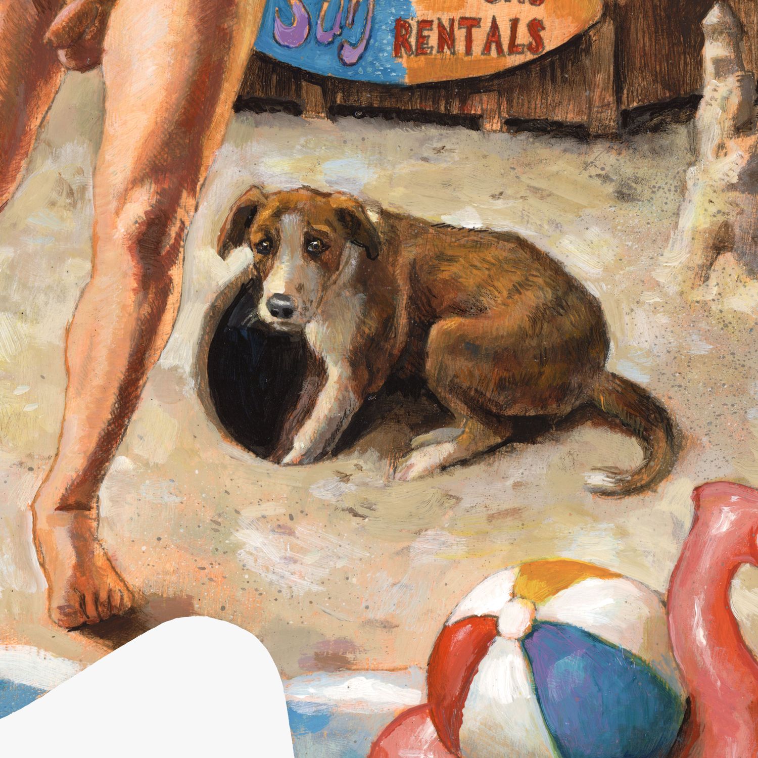 "Digging a Hole" Original Painting on Palette | Free Shipping Worldwide