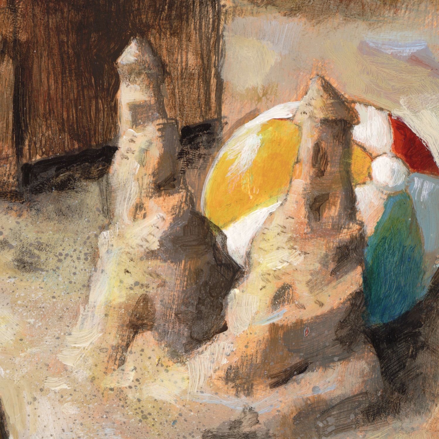"Digging a Hole" Original Painting on Palette | Free Shipping Worldwide