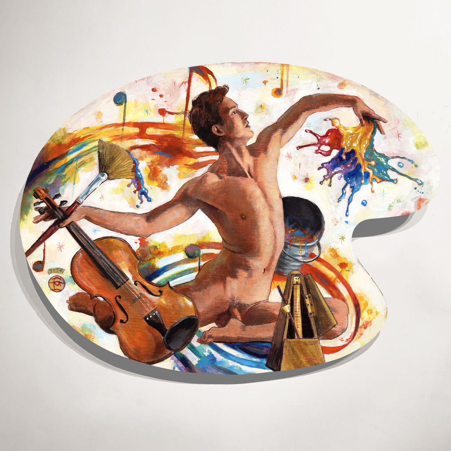 "The Enchanter" Original Painting on Palette | Free Shipping Worldwide