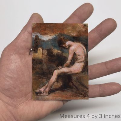 Untitled Miniature (After Etty) | Original 4&quot; X 3&quot; Painting