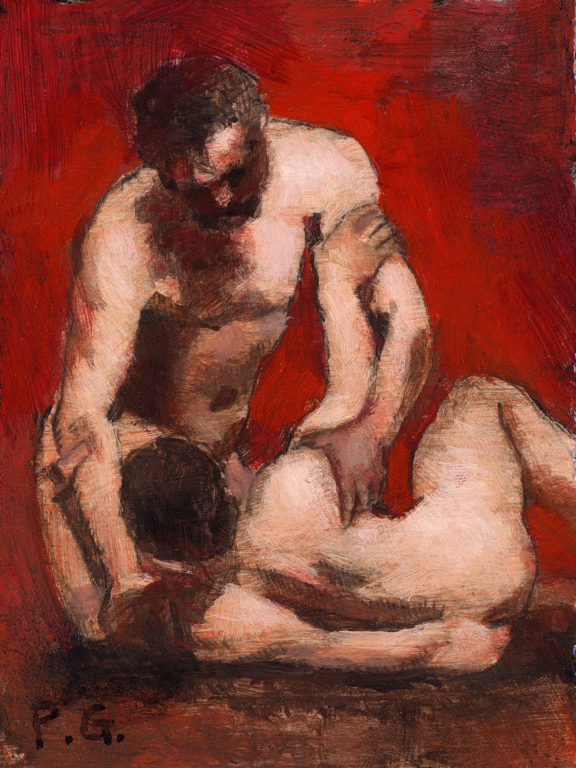 Untitled Miniature (After Etty) | Original 4" X 3" Painting