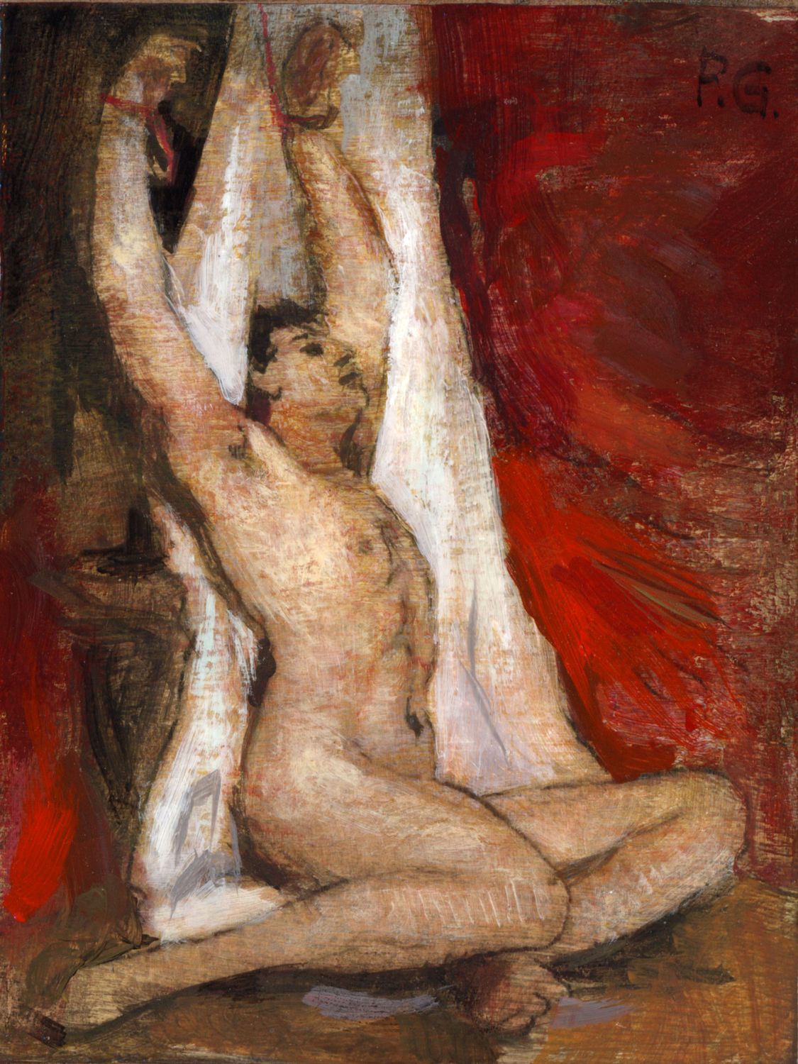 Untitled Miniature (After Etty) | Original 4" X 3" Painting