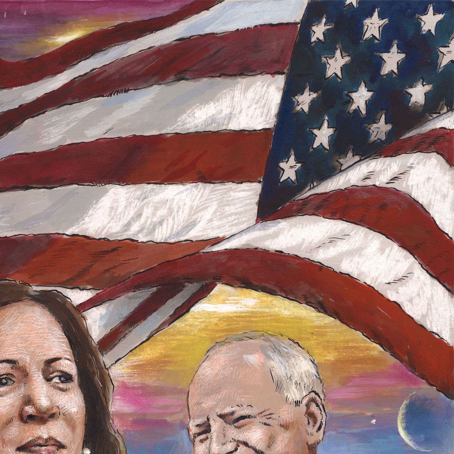 "Coming to America" Original Mixed-Media Work on Paper | Free Shipping Worldwide