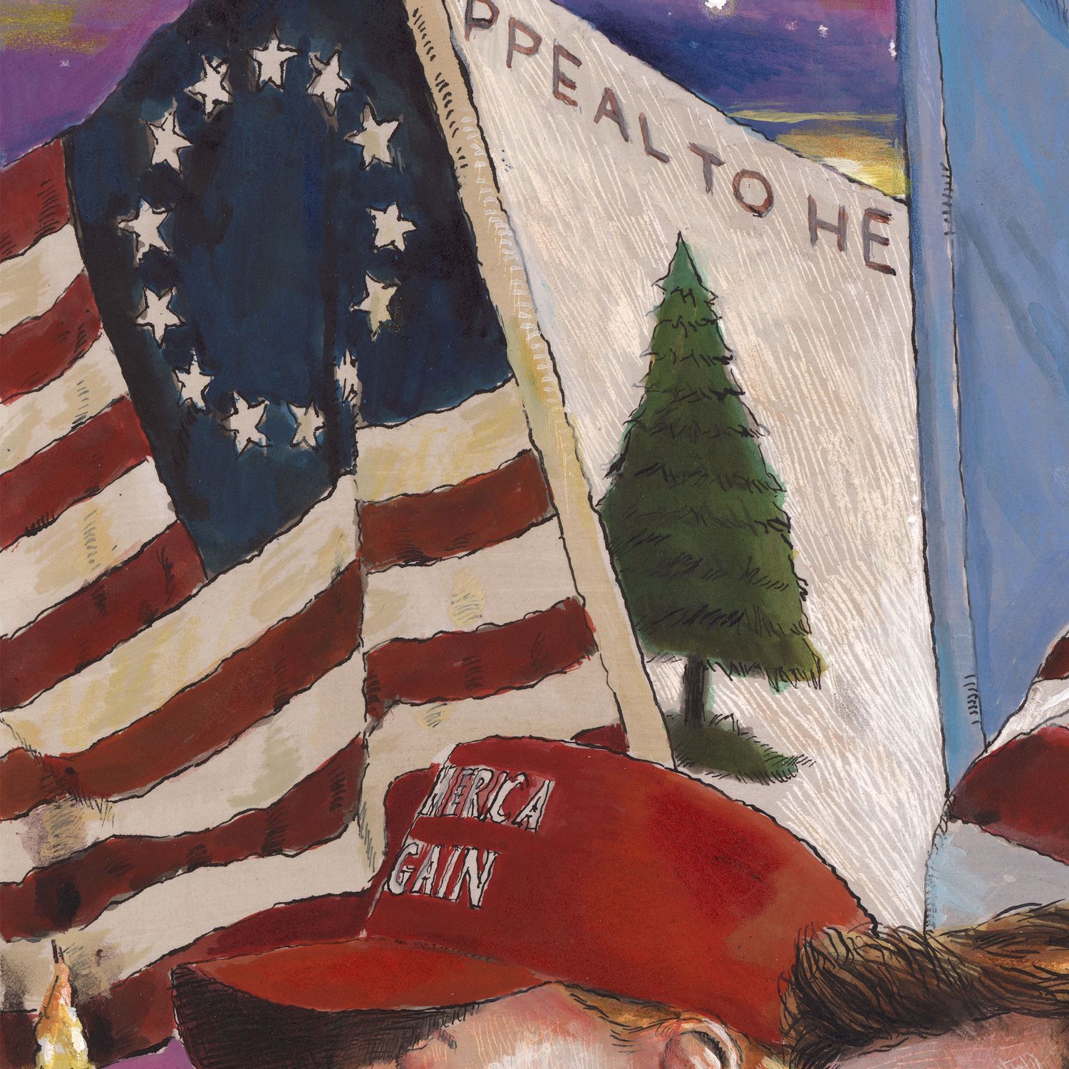 "Coming to America" Original Mixed-Media Work on Paper | Free Shipping Worldwide